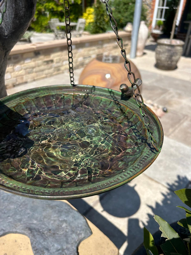 Hanging Classic Bird Bath Water Bowl Seed Nut Feeder Garden Outdoor Decoration