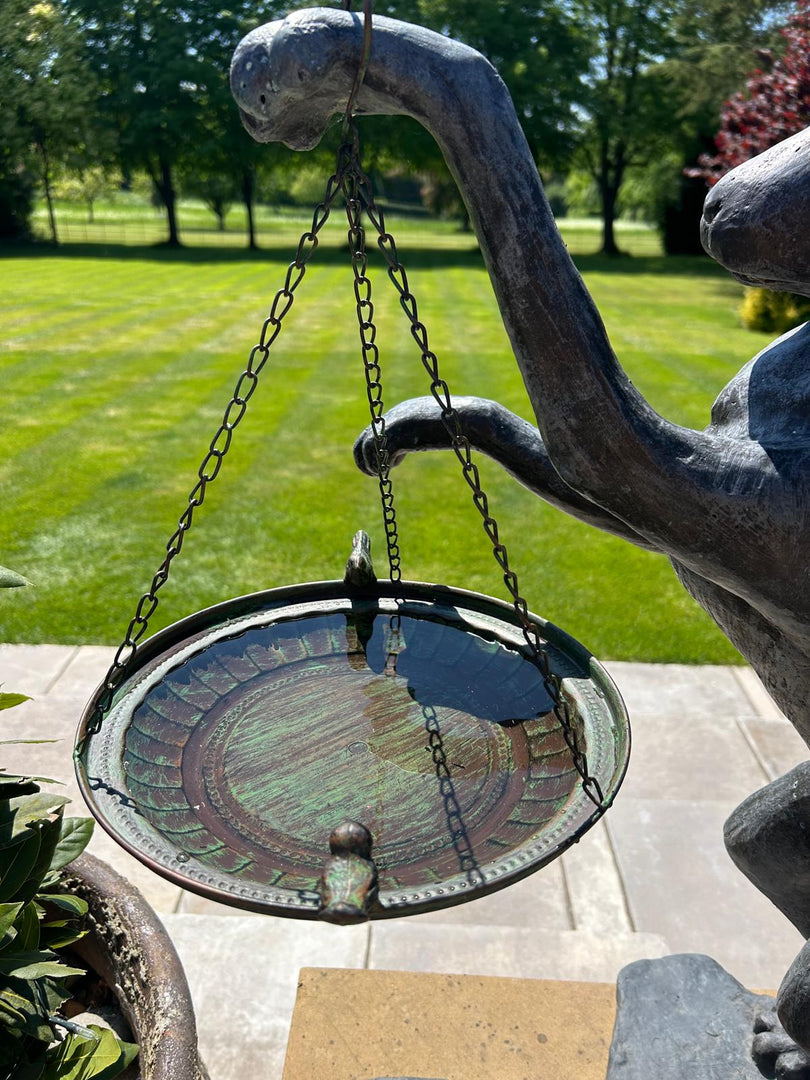 Hanging Classic Bird Bath Water Bowl Seed Nut Feeder Garden Outdoor Decoration