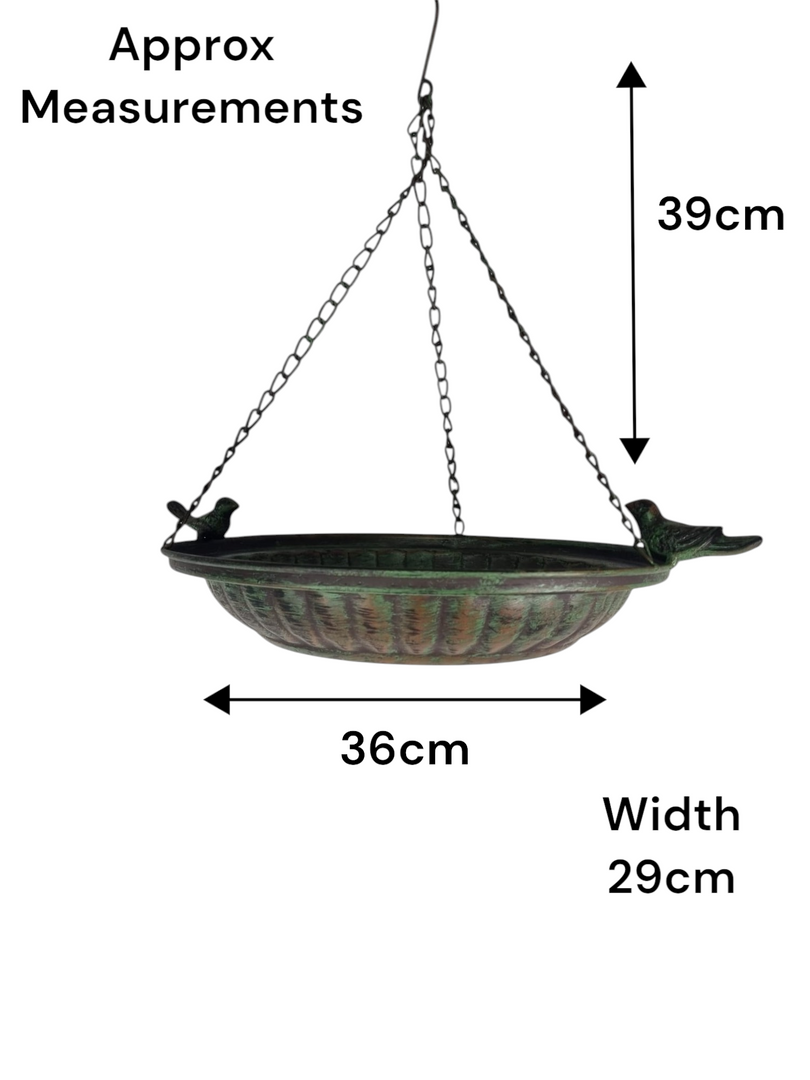 Hanging Classic Bird Bath Water Bowl Seed Nut Feeder Garden Outdoor Decoration