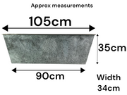 105cm XXL Large Zinc Trough Planter Trough Garden Flowers Plants