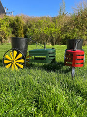 Tractor Planter Green Or Red Garden Ornament Flower Gift Decor Plant Decoration