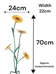 Sunflower Decorative Floral Metal Garden Decor Stake Giftware Gift1