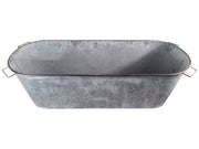 105cm XXL Zinc Planter Garden Flowers Trees Embossed Heritage