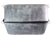 105cm XXL Zinc Planter Garden Flowers Trees Embossed Heritage