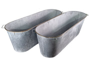 105cm XXL Zinc Planter Garden Flowers Trees Embossed Heritage