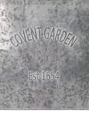 105cm XXL Zinc Planter Garden Flowers Trees Embossed Heritage