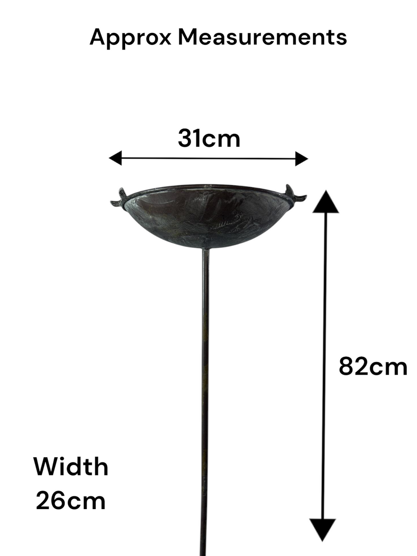 Antique Grey Bird Bath Feeder Garden Giftware Decor Decoration