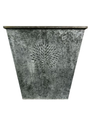Medium Zinc Square Planter Garden Flowers Trees Plants Pot