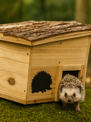Wooden Hedgehog House Home Garden Animal Shelter