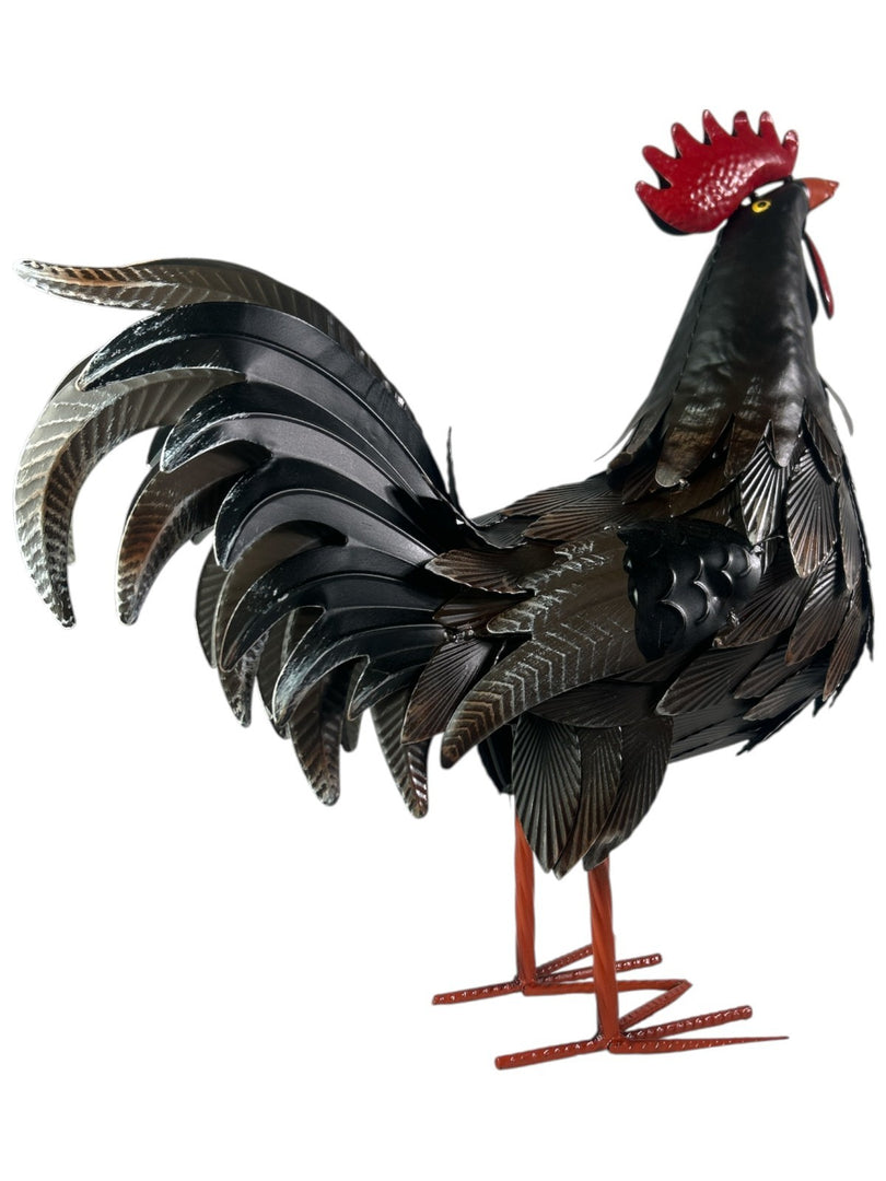 Decorative Dark Brown Metal Cockerel Rooster Garden Outdoor Lawn Ornament Decor17