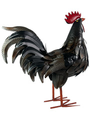 Decorative Dark Brown Metal Cockerel Rooster Garden Outdoor Lawn Ornament Decor17