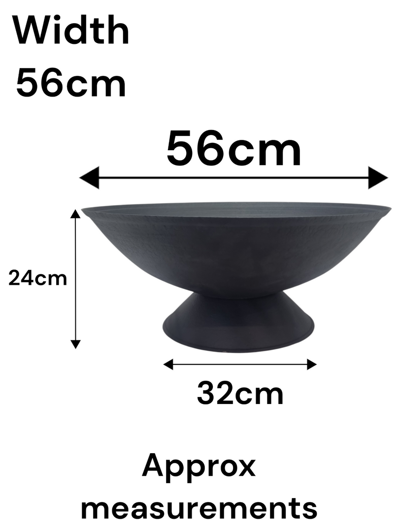 56cm Garden Fire Pit Outdoor Patio Camping Cast Iron Bowl Log Burner Heater1