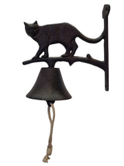 Cast Iron Cat Doorbell Wall Mounted Rustic Garden Home Decorative Hanging Bell10