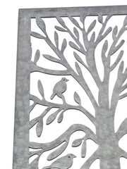 Zinc Tree of Life Wall Mirror with Birds Garden Outdoor Wall Plaque Decoration12