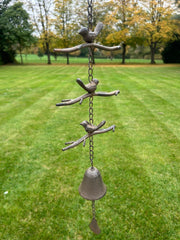 3 Birds Hanging Windchime Bird Chime Garden Gift Decor Decoration Bells Chain2