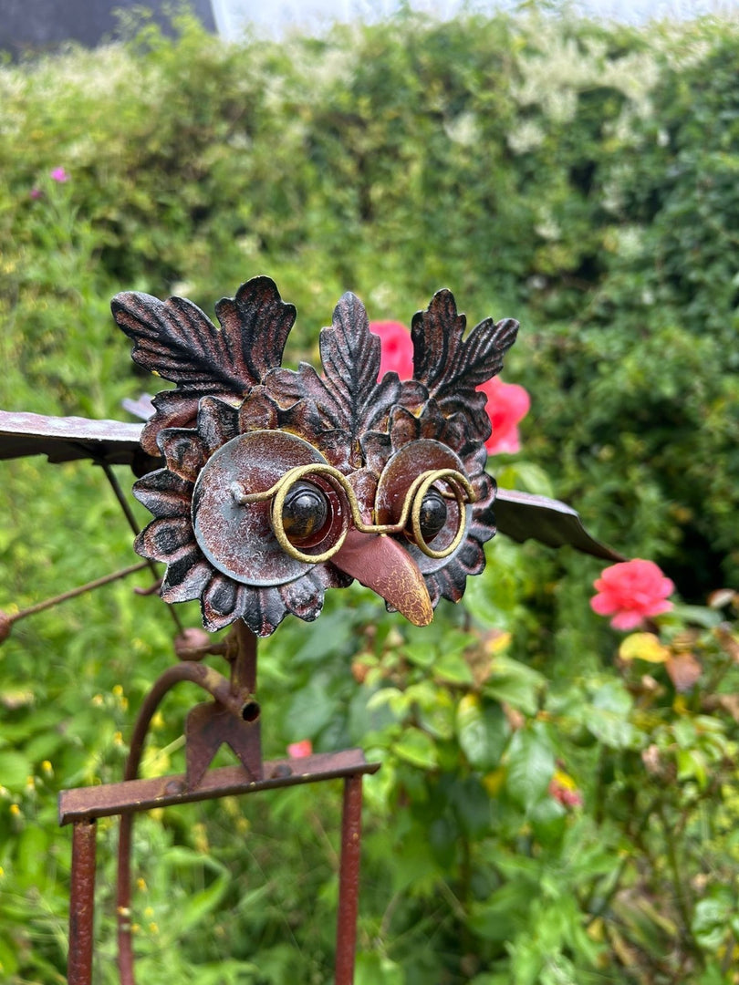 Flying Rocking Balancing Wise Owl Bird Rocker Garden Ornament Decoration Stake7
