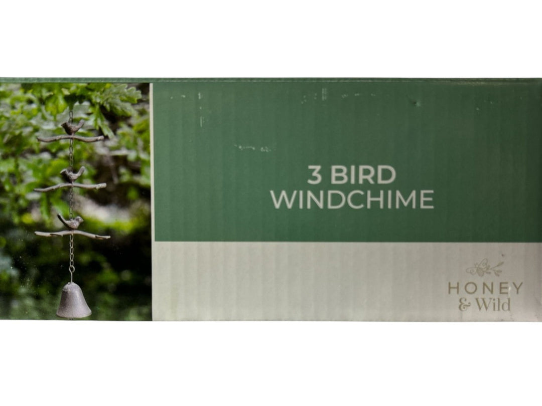 3 Birds Hanging Windchime Bird Chime Garden Gift Decor Decoration Bells Chain11