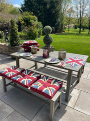 Set of 4 Union Jack Cotton Napkins British Flag Table Napkins Reusable Washable5