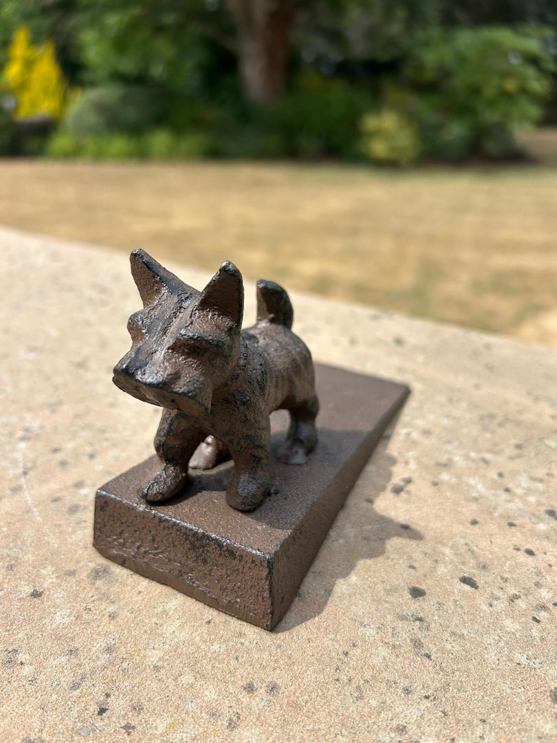 Cast Iron Scottie Dog Doorstop Door Stopper Heavy Metal Home Decoration Decor4