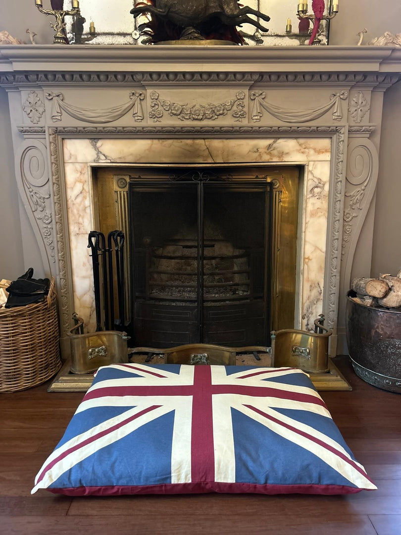 Vintage Retro Union Jack UK Floor Cushion Red Blue Dog Bed Garden Indoor Gift12