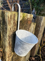 Set Of 3 Zinc Bumblebee Hanging Fence Plant Pots Bee Flower Pot Garden Balcony11