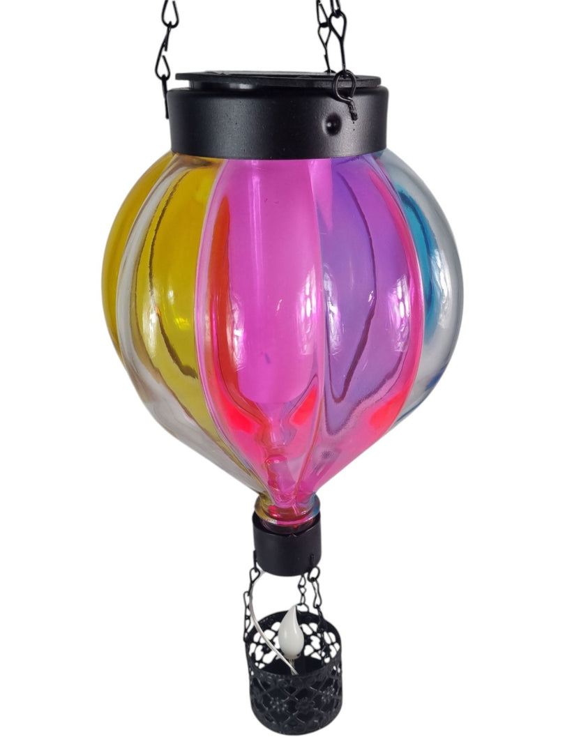 Glass Hot Air Balloon Solar Hanging Decorative Light Garden Ornament Gift Colour6