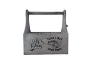 Wooden Beer Bottle Gift Box Carrier Fishing Fisherman Gift Novelty Xmas Large23