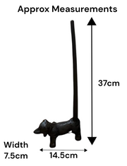 Cast Iron Dachshund Kitchen Roll Holder Paper Towel Stand Sausage Dog Door Stop1