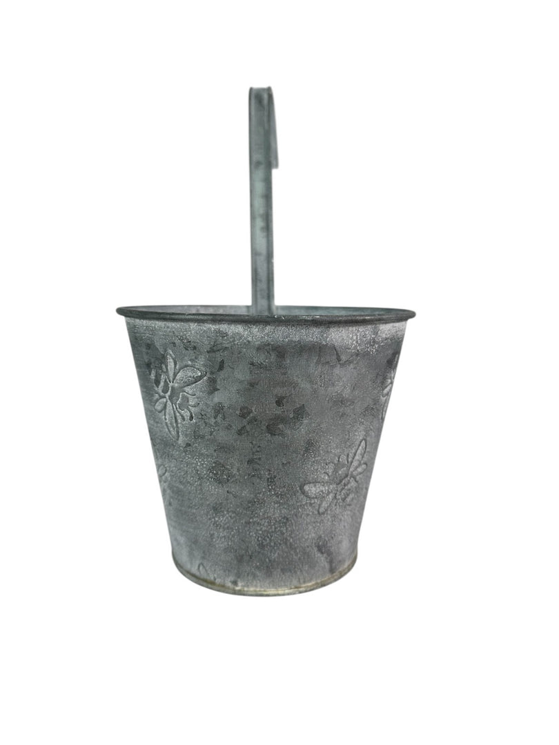 Set Of 3 Zinc Bumblebee Hanging Fence Plant Pots Bee Flower Pot Garden Balcony14