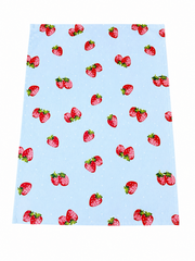 Summer Strawberry Set Of Two Blue Kitchen Tea Towels 100% Cotton Kitchen Textile3
