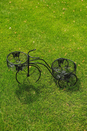 2 Tier Trike Pot Holder Metal Garden Flowers Plant Display Planter in Black7