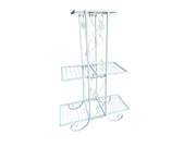 3 Tier White Metal Shelf Decorative Shelves Freestanding Unit Plant Display5