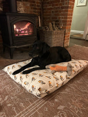 Robin Beige Nature Bird Floor Cushion Red Blue Dog Bed Christmas Indoor Gift2