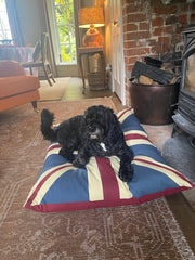 Vintage Retro Union Jack UK Floor Cushion Red Blue Dog Bed Garden Indoor Gift15