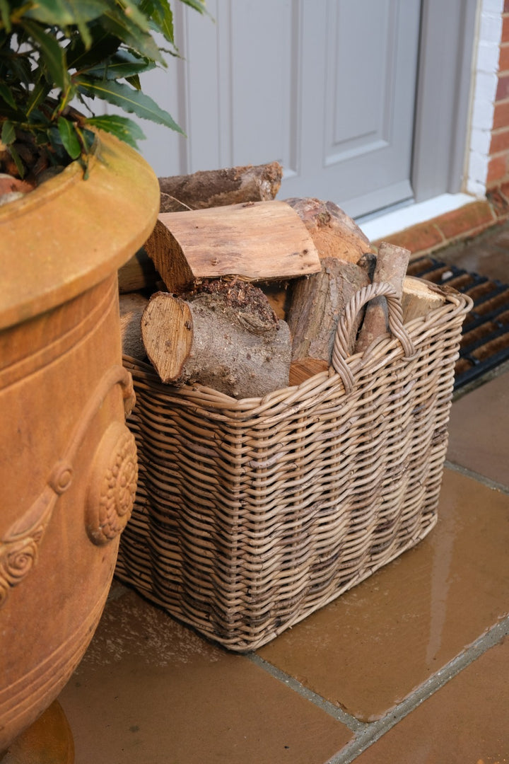 NEW Rectangular Kubu Wicker Rattan Log Storage Handmade Basket Large Heavy Duty5