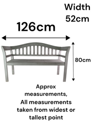 Queen Classic Grey Wooden Garden Bench & Butler Tray 2/3 Seat Indoor Outdoor1