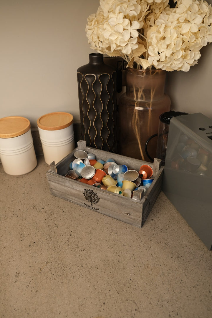 Heritage Set of 3 Wooden Nesting Storage Crates Rustic Grey Vintage Style Box13