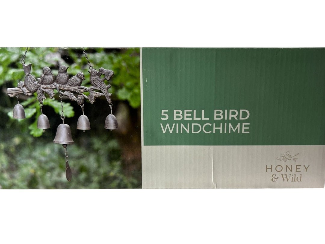 5 Birds Hanging Windchime Bird Chime Garden Gift Decor Decoration Bells Chain5