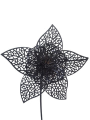 Black Metal Floral Wall Art Square Botanical Flower Leaf Hanging Home Decor Gift4