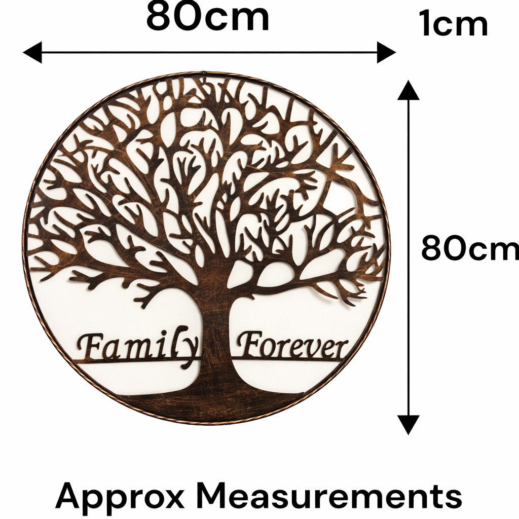 Large Bronze Family Forever Metal Garden Outdoor Wall Art  Plaque 80cm Diameter1