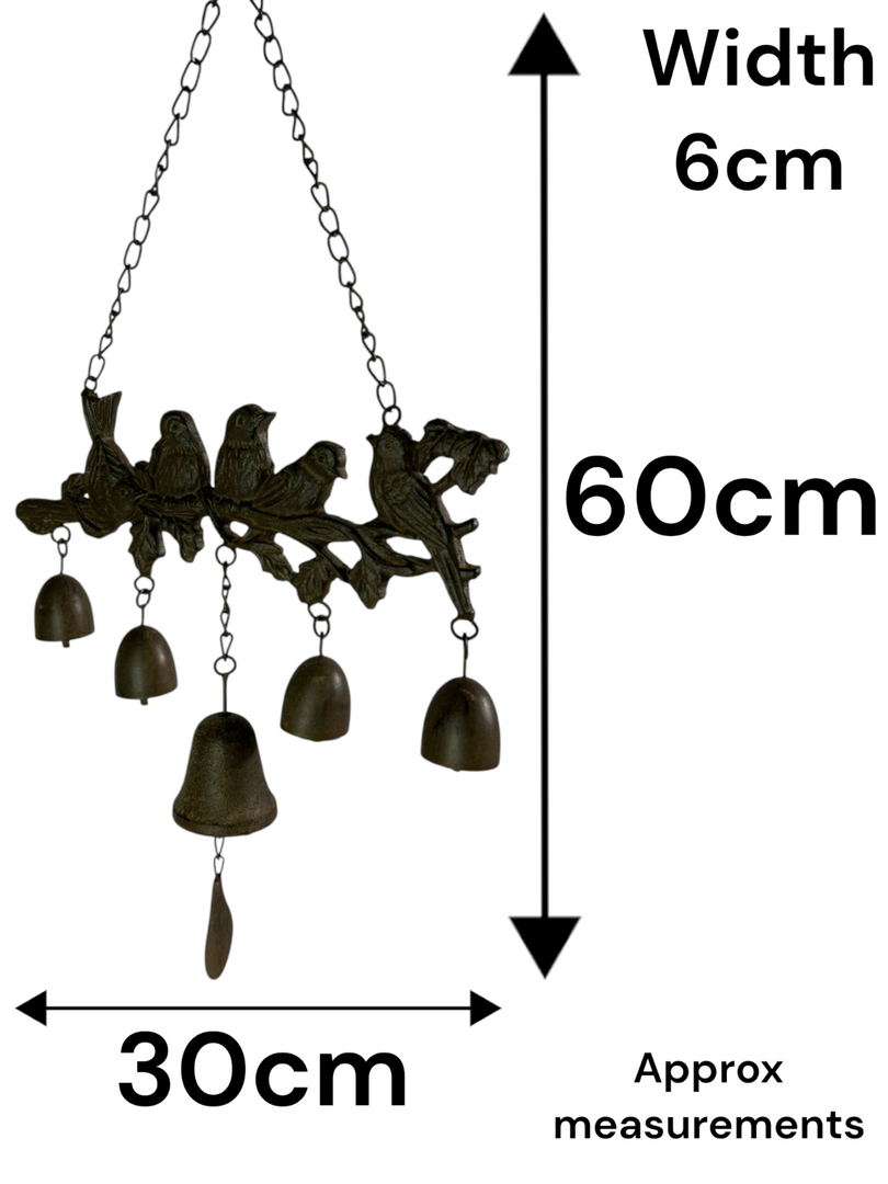 5 Birds Hanging Windchime Bird Chime Garden Gift Decor Decoration Bells Chain1