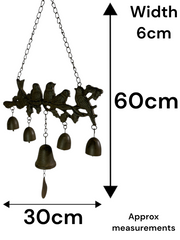 5 Birds Hanging Windchime Bird Chime Garden Gift Decor Decoration Bells Chain1