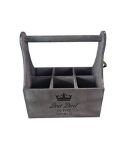 Wooden Best Dad In The World Bottle Gift Box Carrier Gift Novelty Xmas Large1