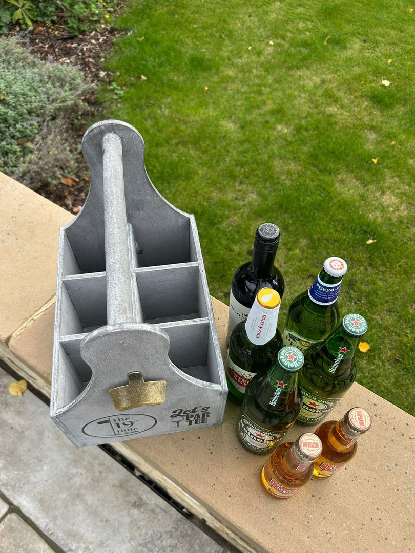 Wooden Golf Bottle Gift Box Carrier Golfer 19th Hole Gift Novelty Xmas Large5