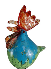 Set of 3 Solar Chicken Cockerel Lights Colourful Glass Garden Decor Stakes Gift15