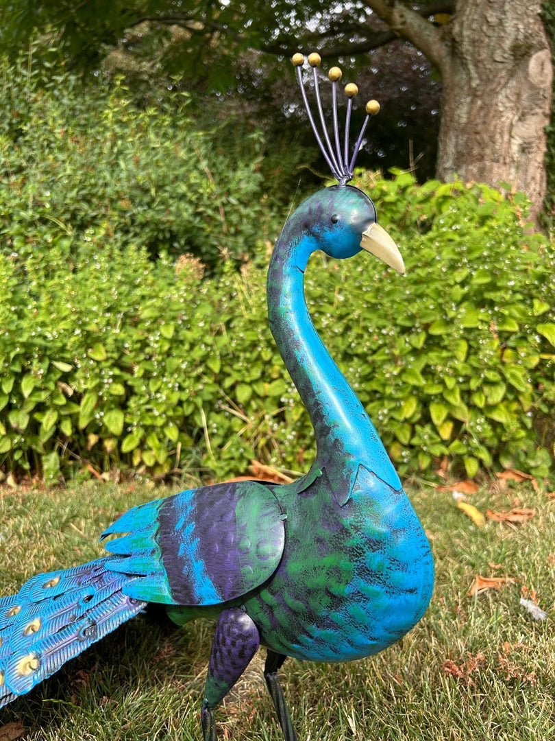 Tail Down Decorative Peacock Bird Animal Metal Garden Giftware  Ornament8
