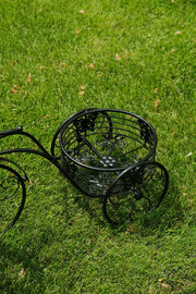 2 Tier Trike Pot Holder Metal Garden Flowers Plant Display Planter in Black3
