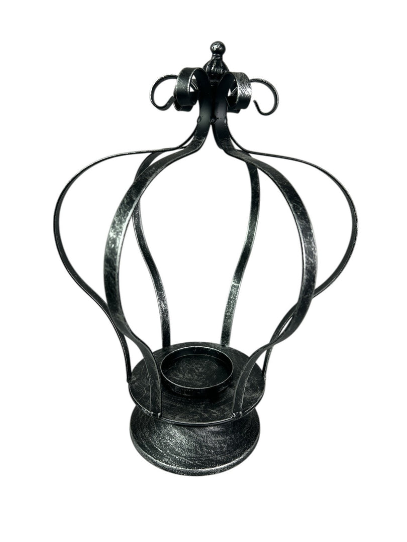 Crown Tea Light Candle Holder Metal Decor Decoration Gift Antique Silver Home6