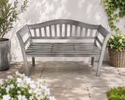 Queen Classic Grey Eucalyptus Wood Wooden Garden Bench 2/3 Seat Indoor Outdoor2