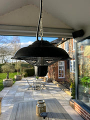 Patio Heater Black Hanging Mains Powered Weatherproof Outdoor Garden With Chain6